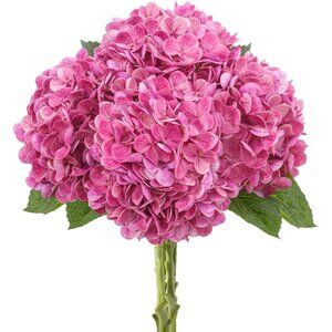 4-Pcs Rose Pink Realistic Artificial Flowers Latex Real Large Stems Home Decor